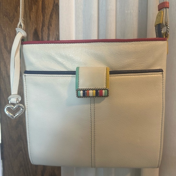 Brighton White Leather Rainbow All-in-One Crossbody Bag - Picture 3 of 16